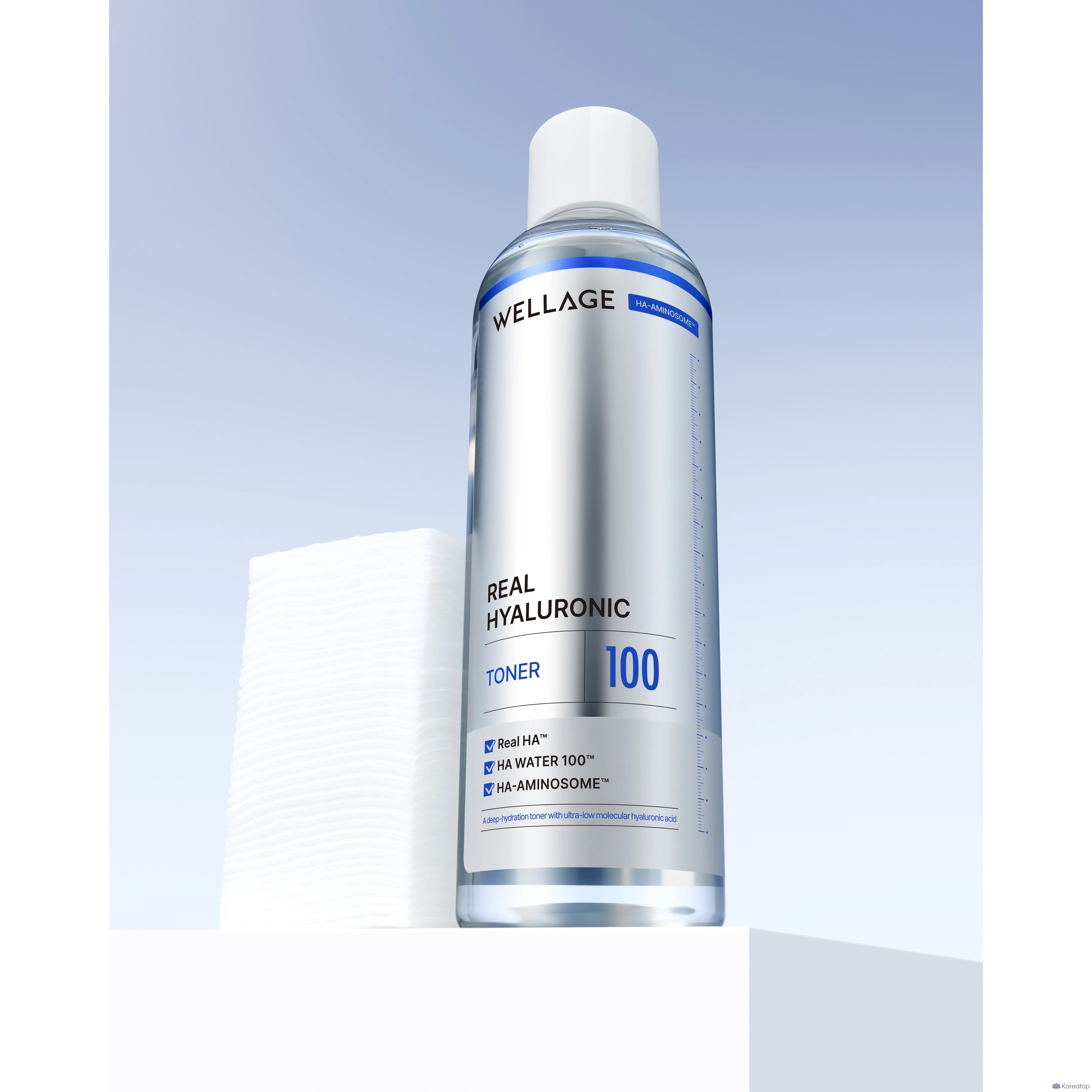 Тонер WELLAGE Real Hyaluronic 100 Toner, 200 мл, 1 шт.