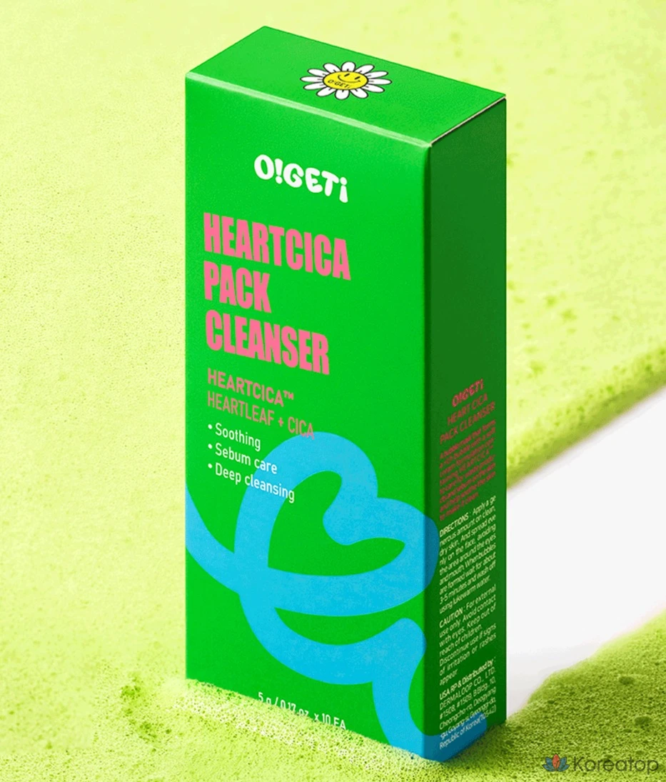 Очищающая маска O!GETi Heart Cica Pack Cleanser, 50 г, 1 шт.