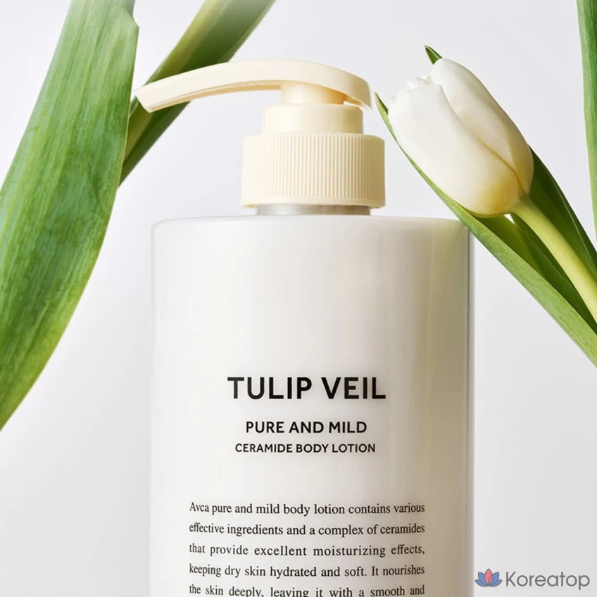 Лосьон для тела AVCA Pure & Mild Ceramide Body Lotion Tulip Veil, 800 мл, 1 шт.