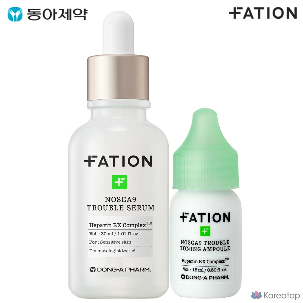 Сыворотка FATION No Scar Nine Trouble Serum + Heunjeok Ampoule Set, 30 мл + 15 мл, 1 шт.