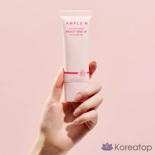 Солнцезащитный крем AMPLE:N Solar Shot Peach Tone Up Sun Cream SPF50+ PA++++, 40 мл, 1 шт.