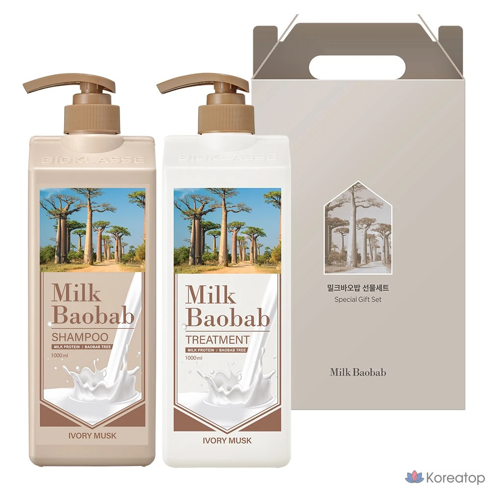 Набор для ухода Milk Baobab Hair Ivory Musk 2-piece Set, 1 шт.