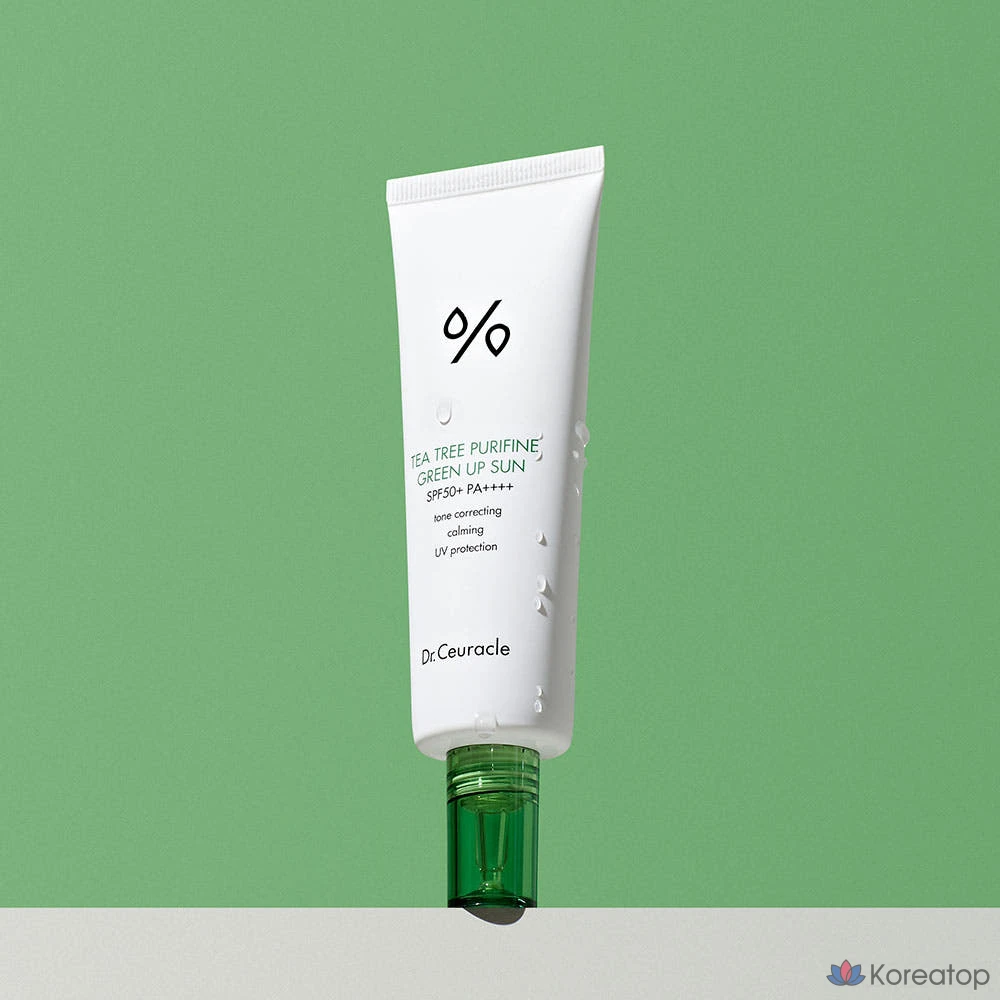Солнцезащитный крем Dr. Ceuracle Tea Tree Purifine Green Up Sun SPF50+, 50 мл, 1 шт.