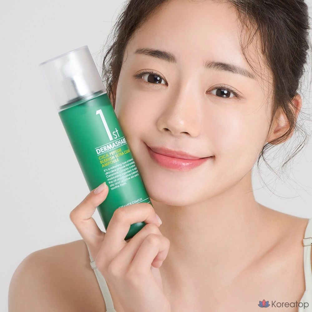Ампульная сыворотка Dermashare First Cica Peptide Blemish Ultra Clear Ampoule, 200 мл, 1 шт.