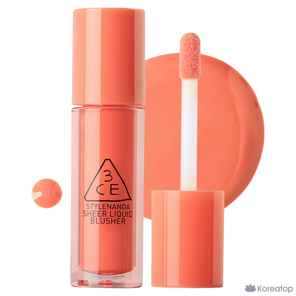 Жидкий румянец 3CE Sheer Liquid Blusher, оттенок Cozy Peach, 1 шт.