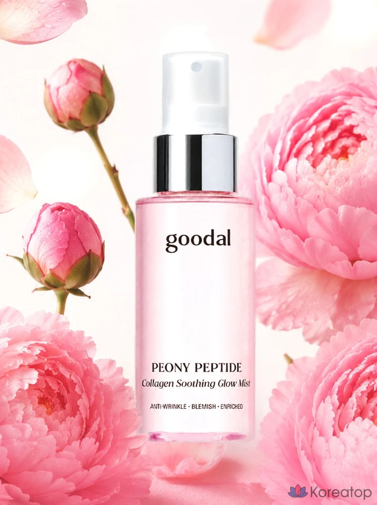 Мист для лица Goodal Peony Peptide Collagen Water Glow Mist AD, 50 мл, 1 шт.