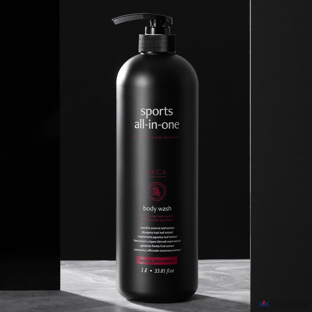 Гель для душа AVCA Sports All-in-one Perfumed Body Wash Woody Pheromone, 1 л, 1 шт.