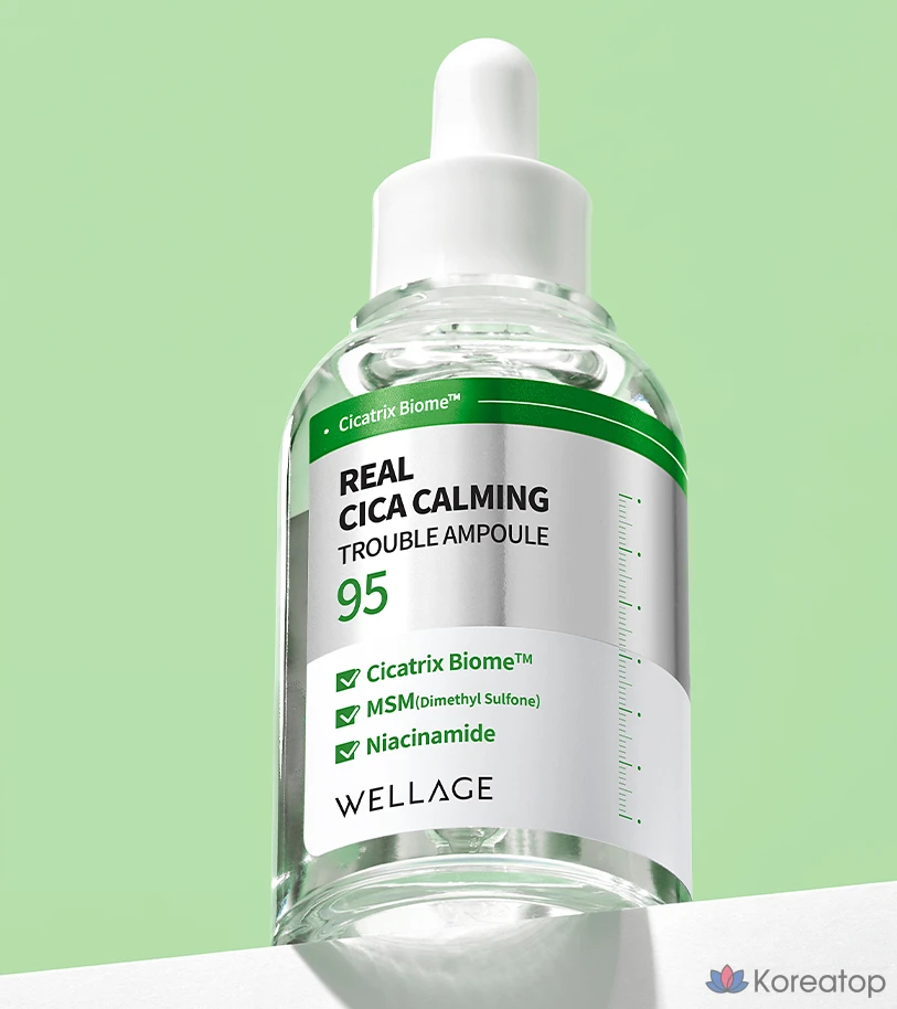 Ампульная сыворотка WELLAGE Real Cica Calming 95 Trouble Ampoule, 50 мл, 1 шт.