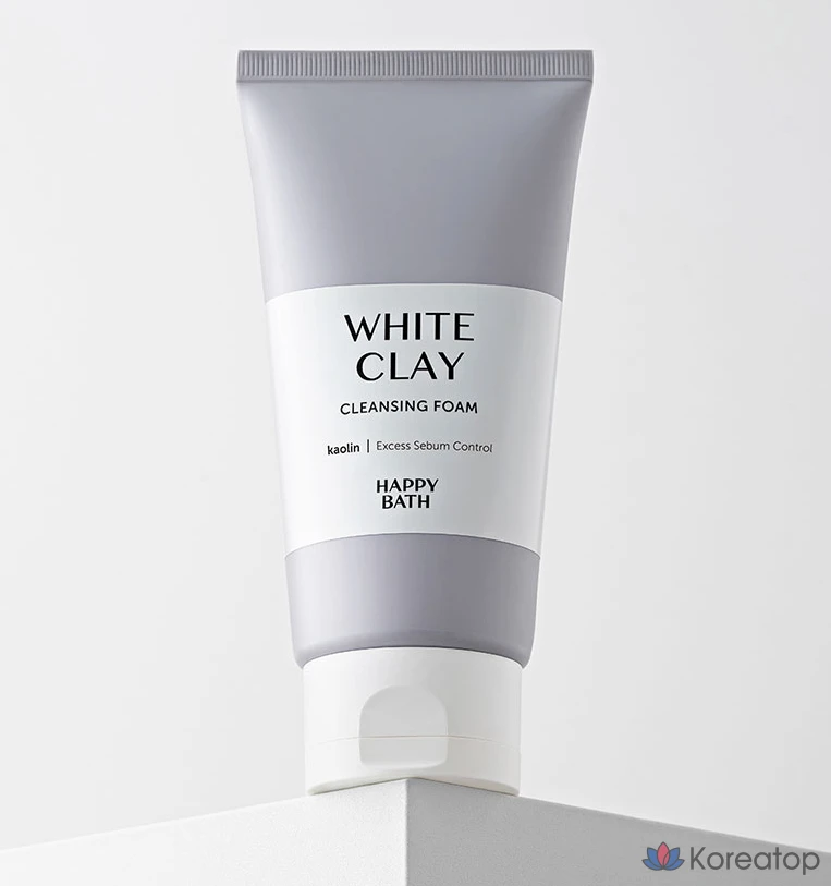 Очищающая пенка для лица Happy Bath White Clay Pore Cleansing Foam, 150 г, 1 шт.