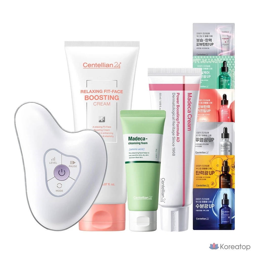 Набор для ухода Centellian24 Madeca Prime Ritual White Pearl + Relaxing Fit Face Boosting Cream, 150 мл, 1 шт.