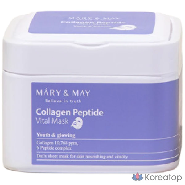 Тканевая маска для лица Mary&amp;May Collagen Peptide Vital Mask, 30 шт.