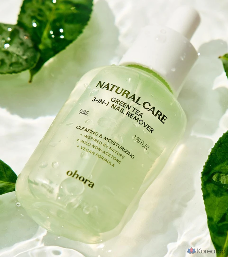 Средство для снятия лака Ohora Natural Care Green Tea 3 in 1, 50 мл, 1 шт.
