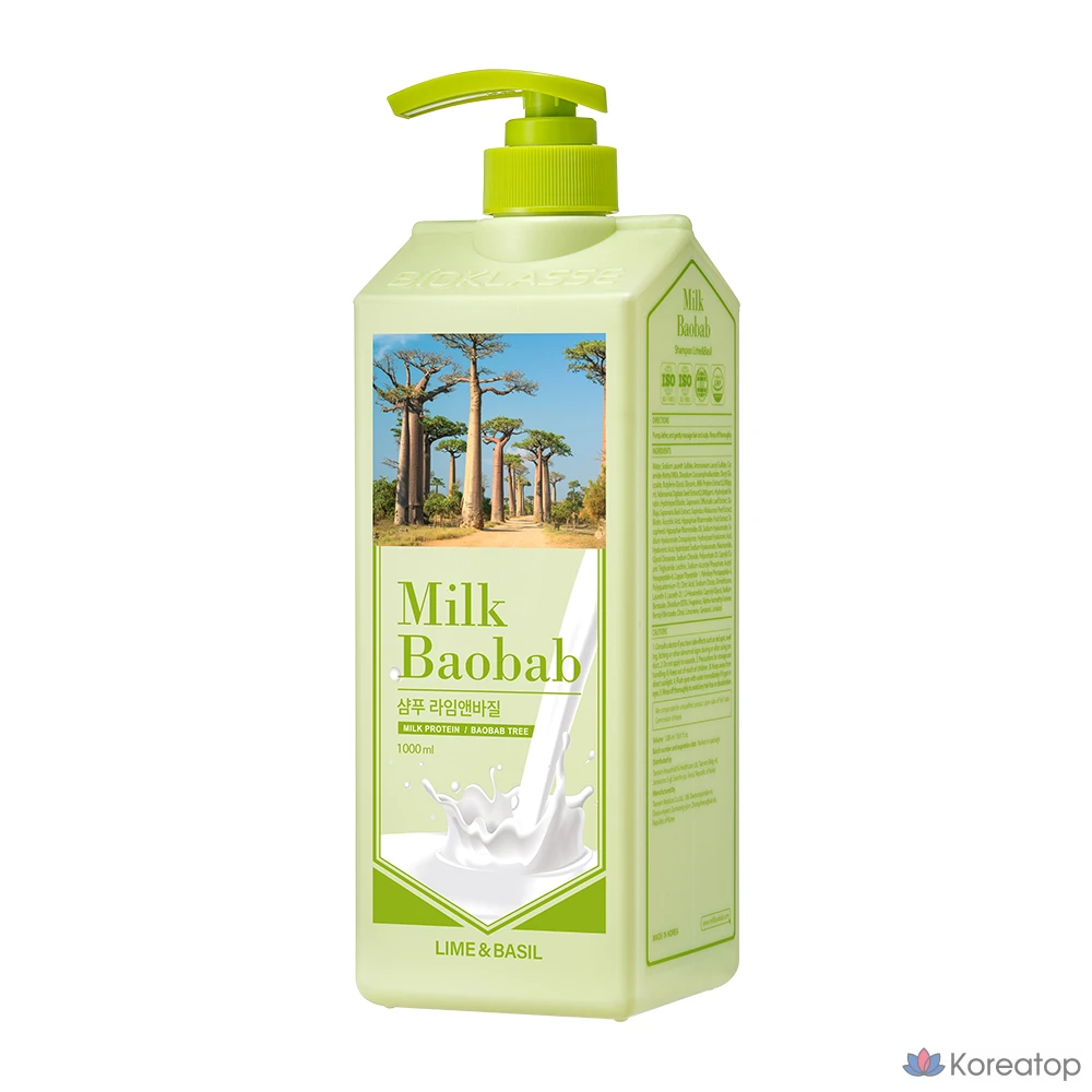 Шампунь Milk Baobab Shampoo Lime &amp; Basil, 1 л, 1 шт.
