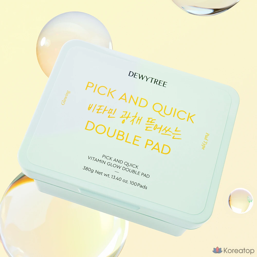 Пэды для лица Dewytree Pick & Quick Vitamin Glow Double Pad, 380 г, 100 шт.