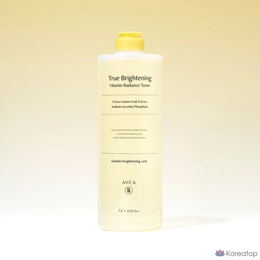 Тонер AVCA True Brightening Vitamin Glow Toner, 1 л, 1 шт.