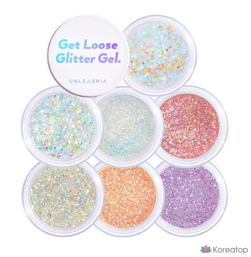 Глиттер-гель для век Unleashia Get Loose Glitter Gel Mini Eyeshadow, оттенок N 3 Gold Obsession, 1 шт., фото 6
