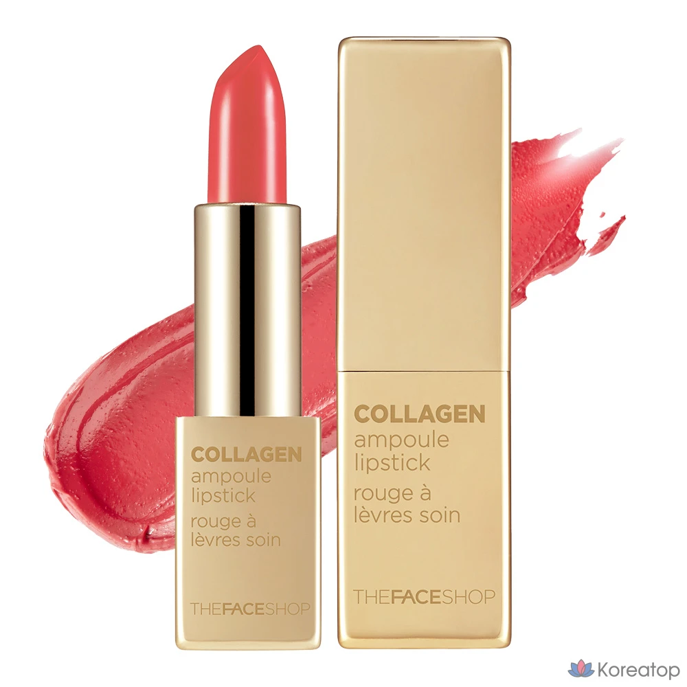 Ампульная сыворотка для губ The Face Shop Collagen Ampoule Lipstick, оттенок 03 Pink Nouveau, 3.5 г, 1 шт.