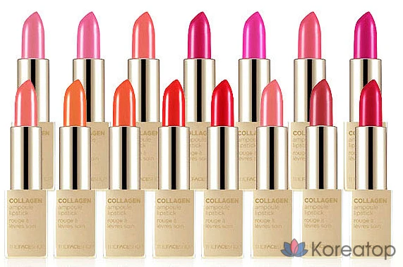 Ампульная сыворотка для губ The Face Shop Collagen Ampoule Lipstick, оттенок 03 Pink Nouveau, 3.5 г, 1 шт., фото 2