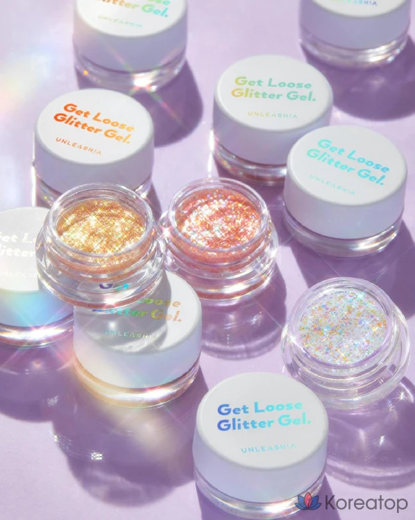 Глиттер-гель для век Unleashia Get Loose Glitter Gel Mini Eyeshadow, оттенок N 3 Gold Obsession, 1 шт., фото 8