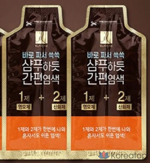 Краска для волос Elastine Shampoo Hair Dye, оттенок Black Brown, 1 шт., фото 3
