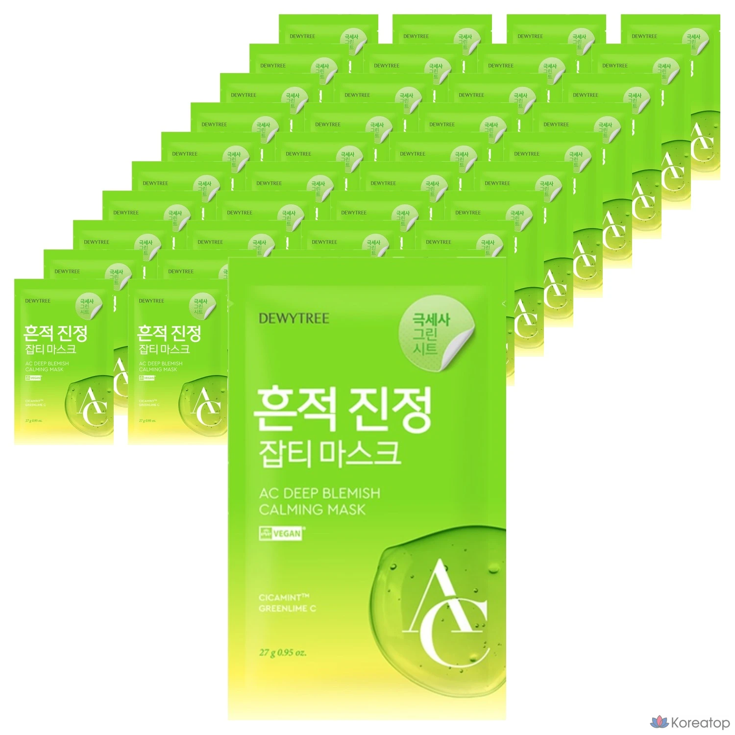Тканевая маска для лица Dewytree AC Deep Clear Calming Mask, 40 шт.