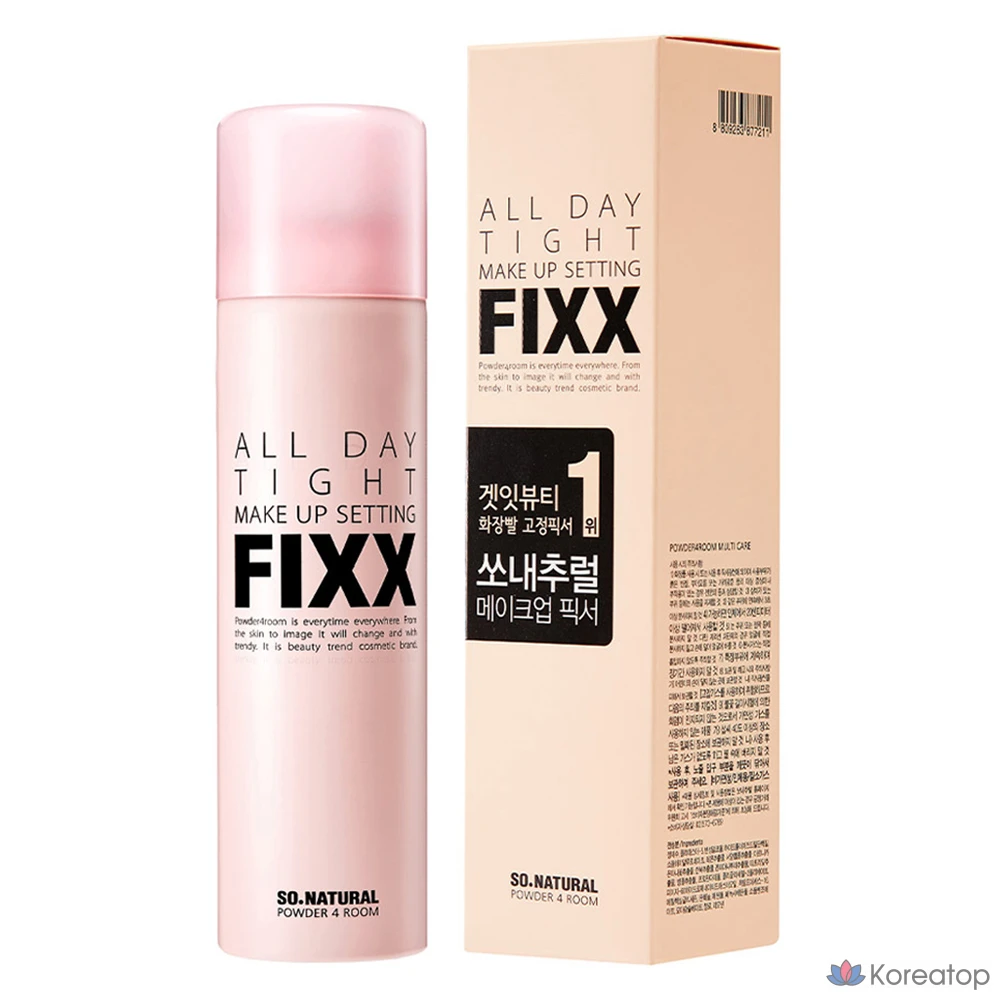 Фиксатор макияжа So Natural Powder Room All Day Tight Makeup Setting Fixer, 100 мл, 1 шт.
