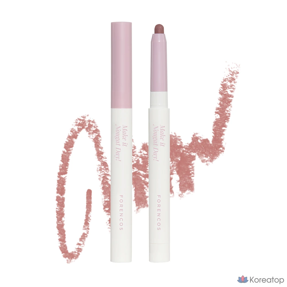 Карандаш для губ Forencos Nuga Hyd & Fit Lip Pencil, оттенок 04 Taro Nuga, 0.8 г, 1 шт.