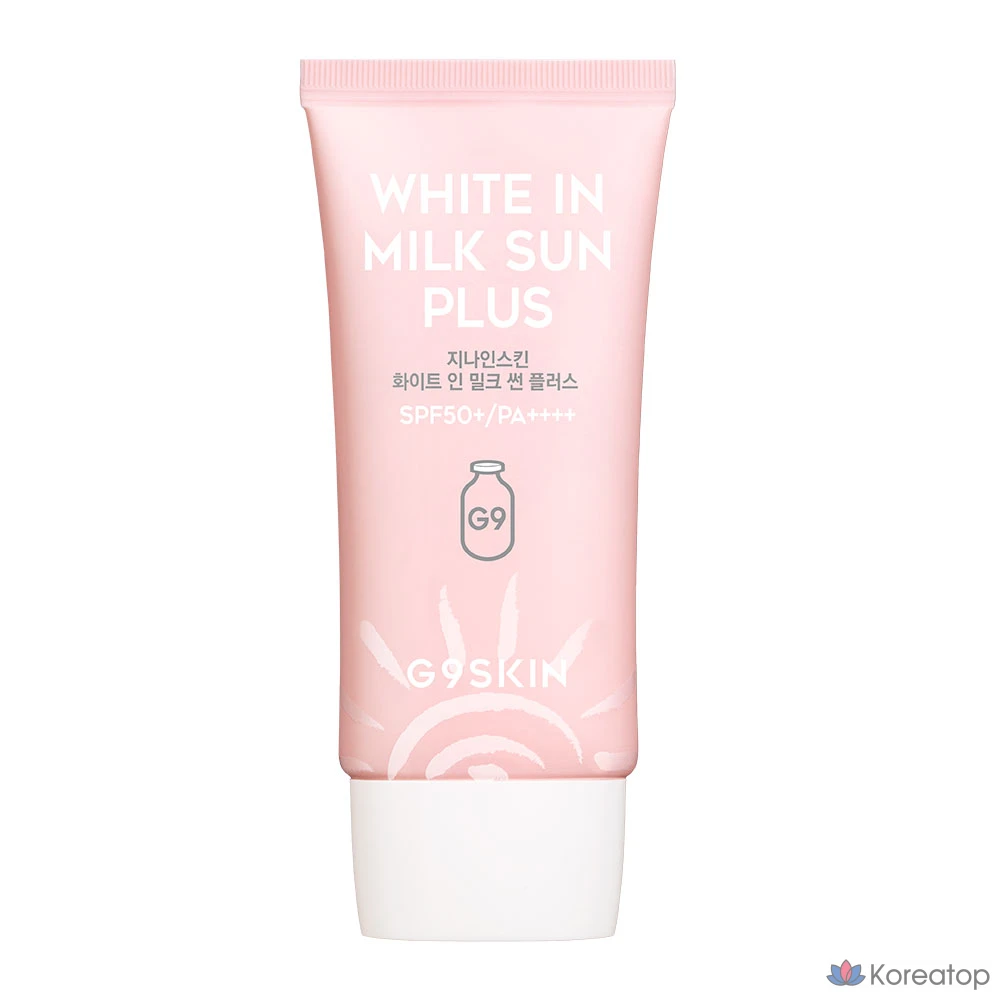 Солнцезащитный крем G9SKIN White In Milk Sun Plus SPF50+ PA++++, 40 мл, 1 шт.