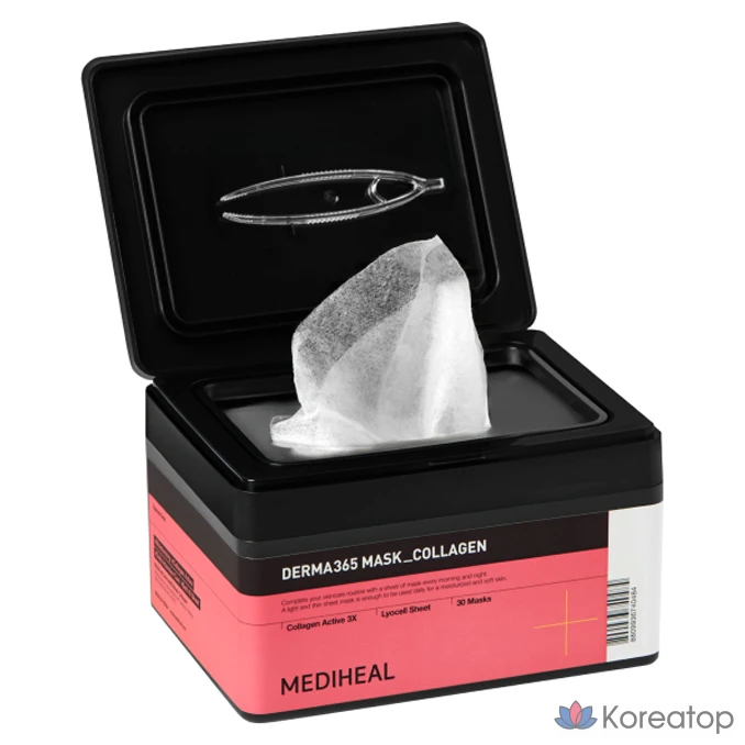 Тканевая маска для лица MEDIHEAL Derma365 Mask Collagen, 30 шт.
