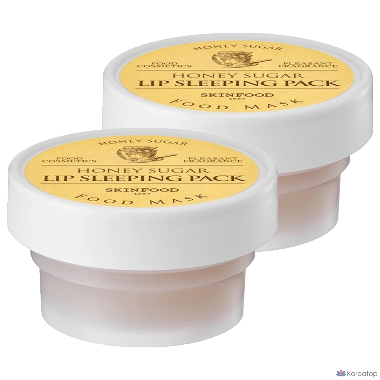 Бальзам для губ Skinfood Honey Sugar Food Mask Lip Sleeping Pack, 21 г, 2 шт.
