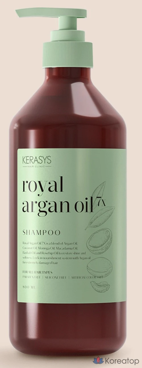 Шампунь KeraSys Argan Oil 7X Shampoo, 800 мл, 1 шт.