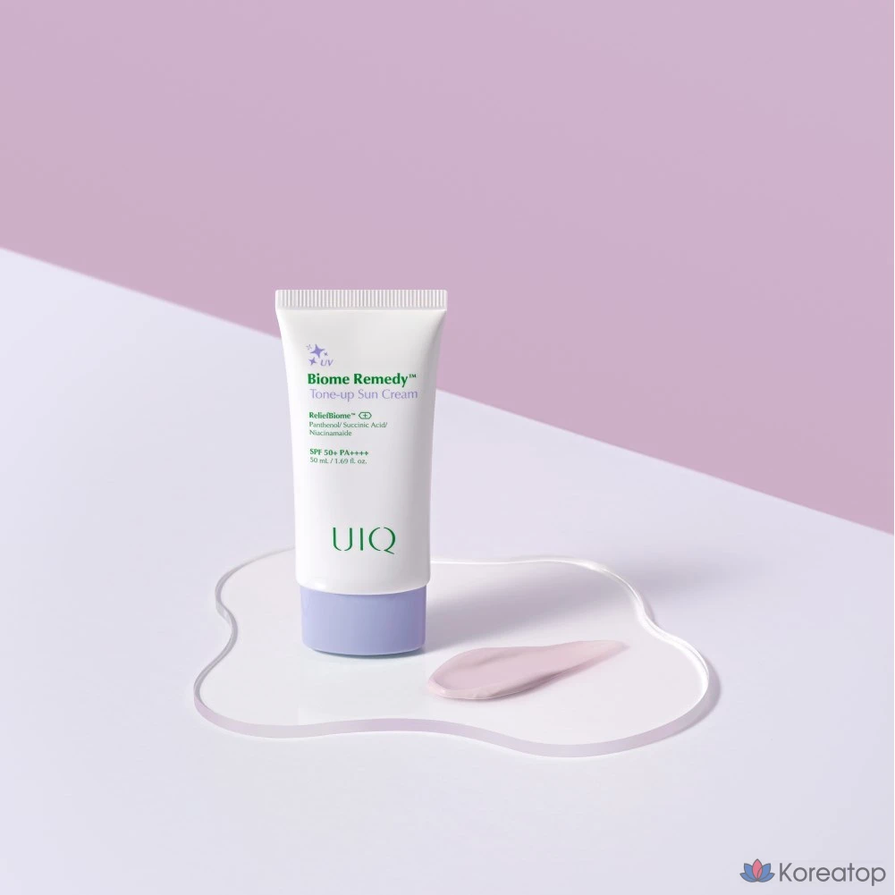 Солнцезащитный крем UIQ Biome Remedy Tone-Up, оттенок Purple, 20 мл, 1 шт.