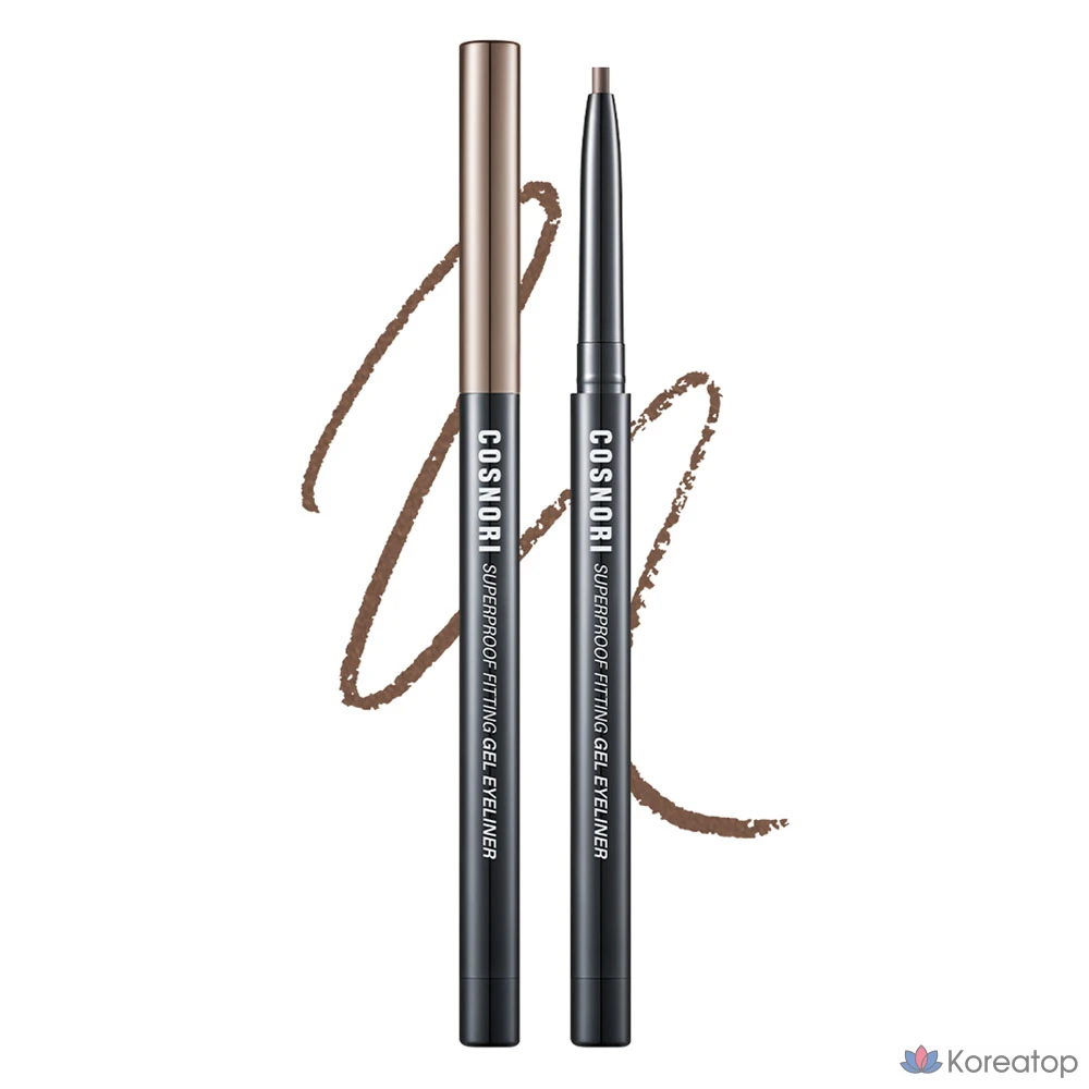 Подводка для глаз Cosnori Superproof Fitting Gel Eyeliner Pencil, оттенок 14 Ash Brown, 0.13 г, 1 шт.