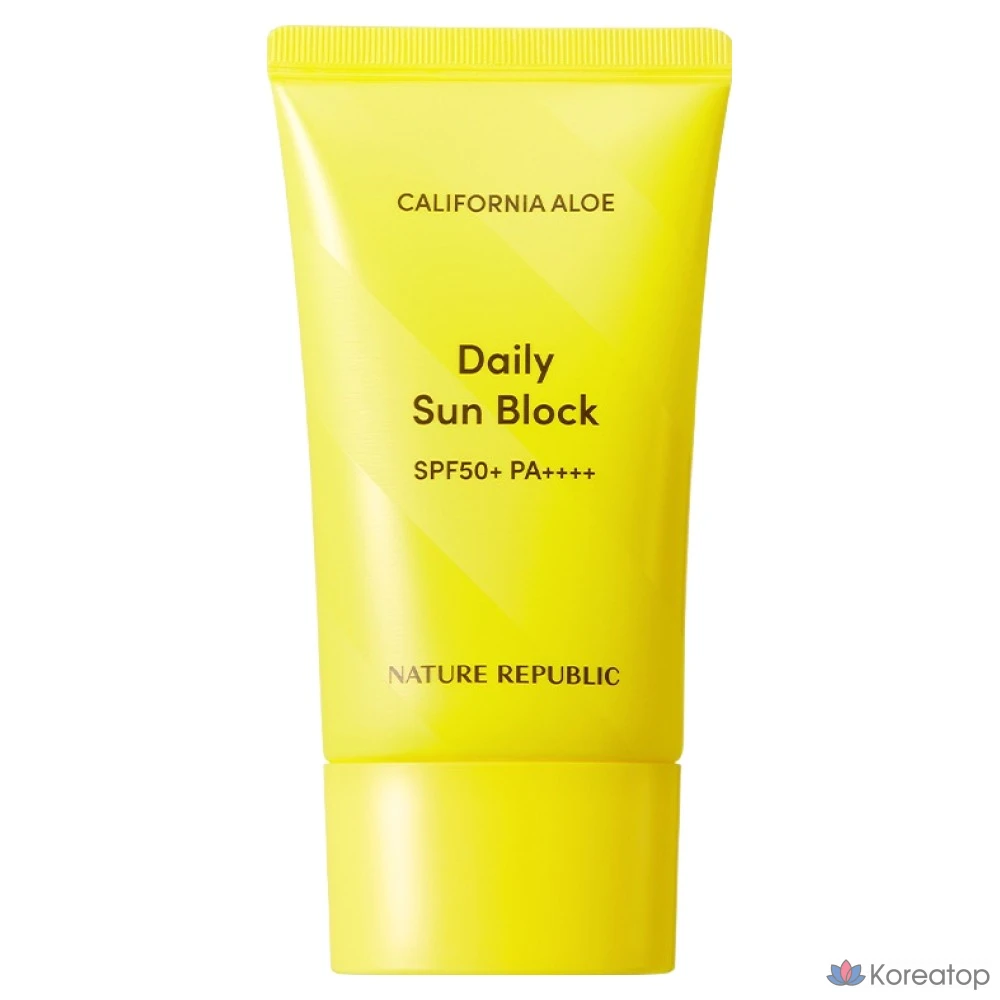 Солнцезащитный крем Nature Republic California Aloe Daily Sun Block SPF50+ PA++++, 57 мл, 1 шт.