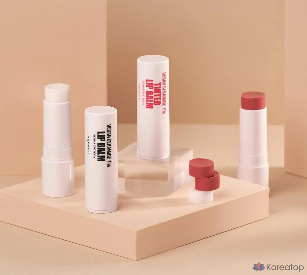 Бальзам для губ Derma Factory EDLP Vegan Ceramide 1% Tinted Lip Balm, оттенок Rose Pink, 6.5 г, 1 шт.