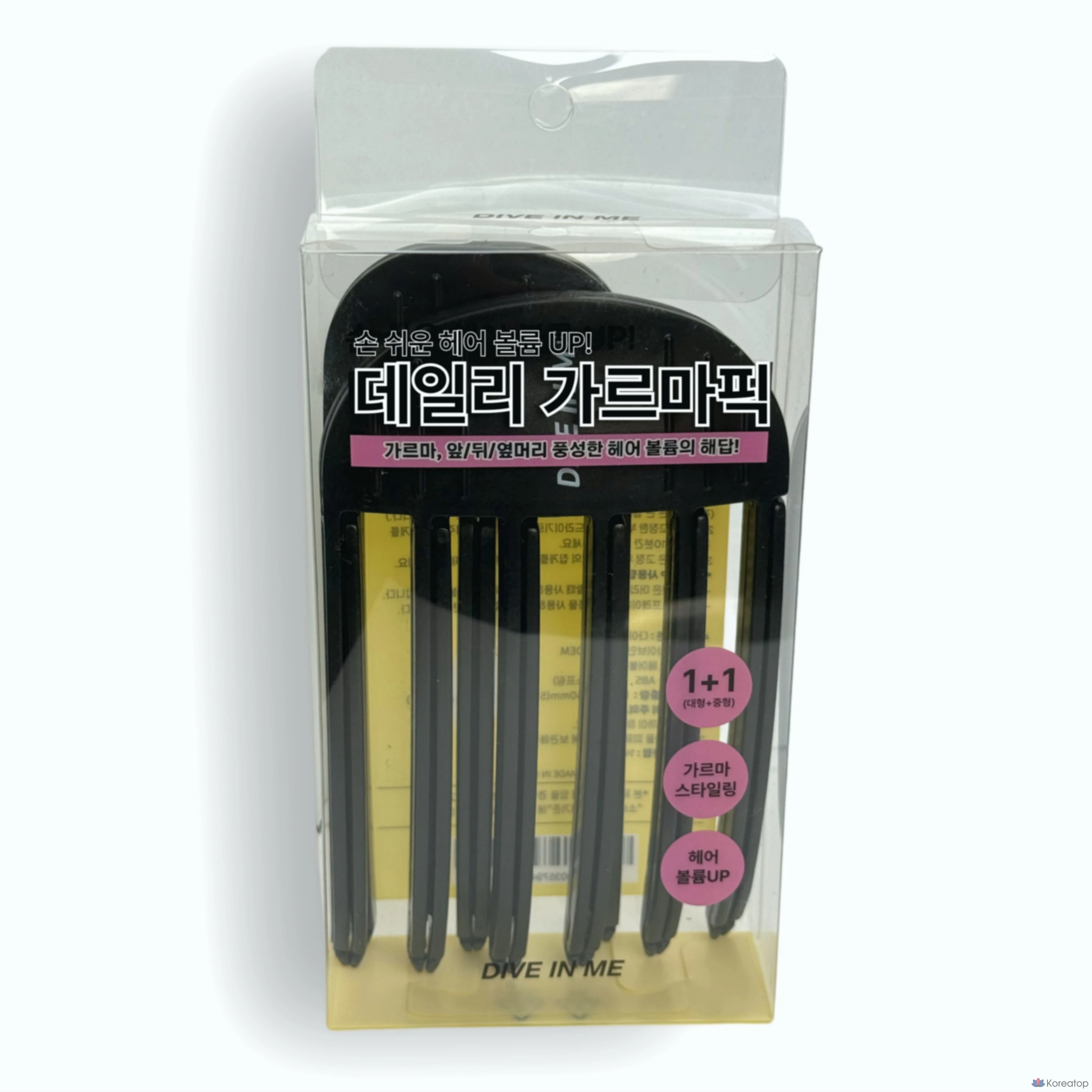 Заколка для волос DASHU Dive In Me Super Strong Hair Fixing Volume Clip, черный, 3 шт., фото 2