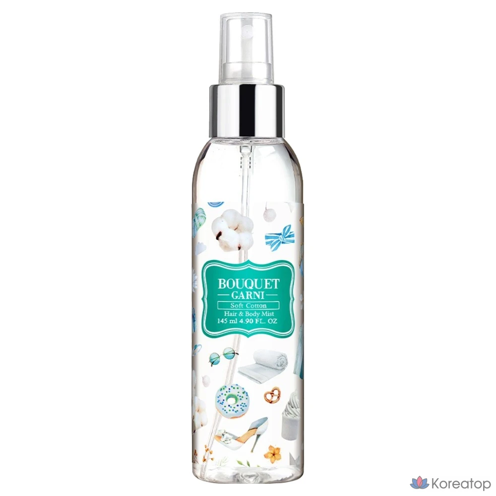 Мист для волос и тела Bouquet garni Fragranced Hair & Body Mist Soft Cotton, 145 мл, 1 шт.