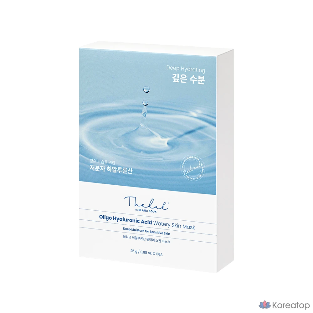 Тканевая маска для лица THE LAB by blanc doux Oligo Hyaluronic Acid Watery Skin Mask, 250 г, 10 шт.