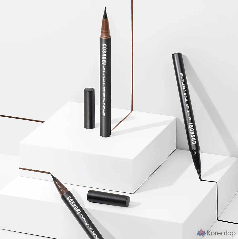 Айлайнер-кисть Cosnori Superproof Fitting Brush Eyeliner, оттенок 02 Black Brown, 0.6 г, 1 шт., фото 7