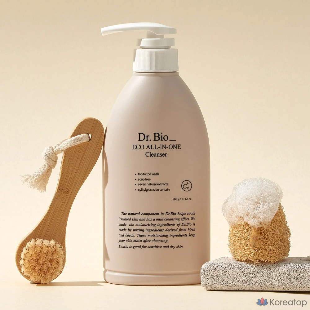 Набор для ухода Dr. Bio Eco Face & Body Lotion + All-in-one Cleanser 2-piece Set, 1 кг, 1 шт.