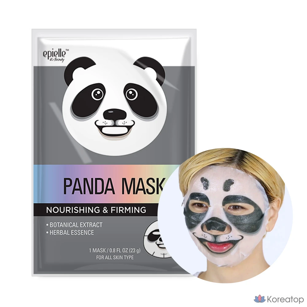 Тканевая маска для лица Epielle Nutrition &amp; Elasticity Panda Animal Character Mask, 6 шт.
