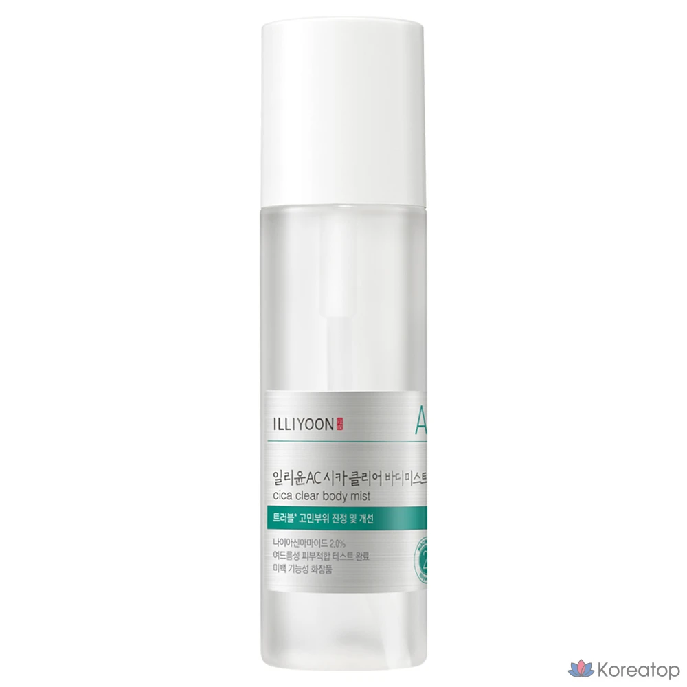 Мист для тела ILLIYOON AC Cica Clear Body Mist, оттенок Green Peppermint, 200 мл, 1 шт.