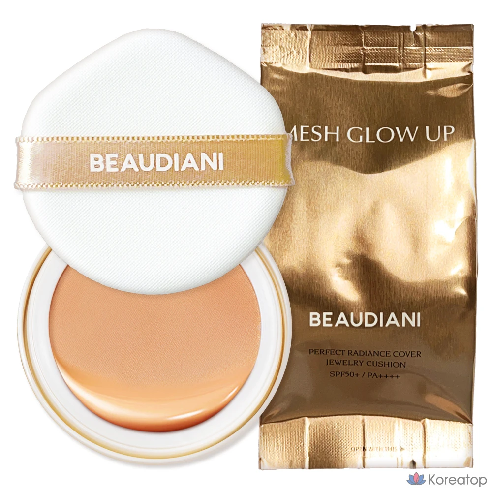 Кушон Beaudiani Mesh Glow Up Cover Cushion Foundation Refill, оттенок 3 Deep Cover Daily, 12 г, 1 шт.