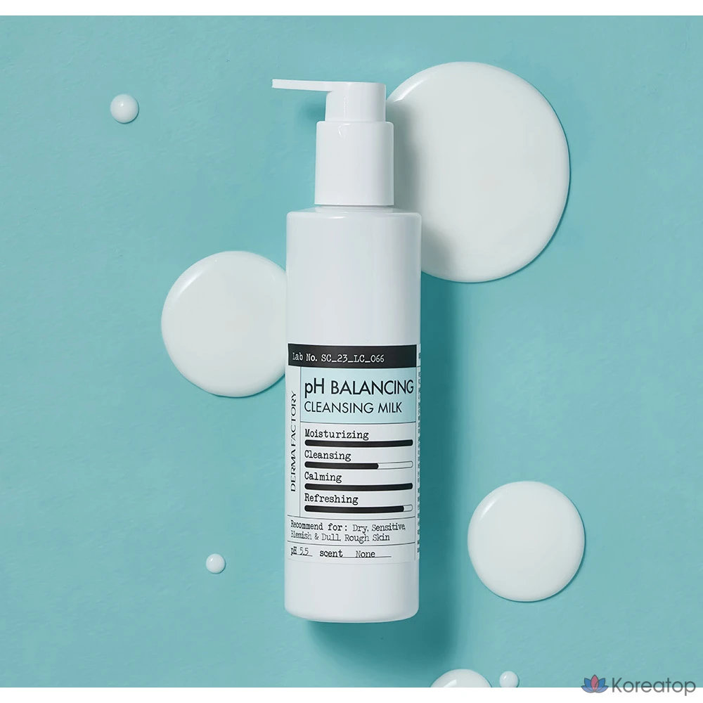 Очищающее молочко Derma Factory Panthenol pH Balancing Cleansing Milk, 240 мл, 1 шт.