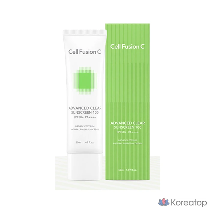 Солнцезащитный крем CELL FUSION C Advanced Clear Sunscreen 100 SPF 50+ PA++++, 50 мл, 1 шт., фото 2