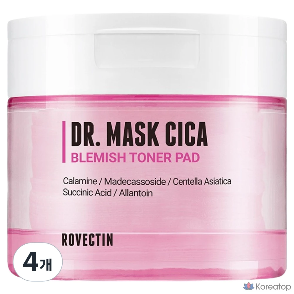 Тонер-пэды Rovectin Dr. Mask Cica Blemish Toner Pad, 70 шт.