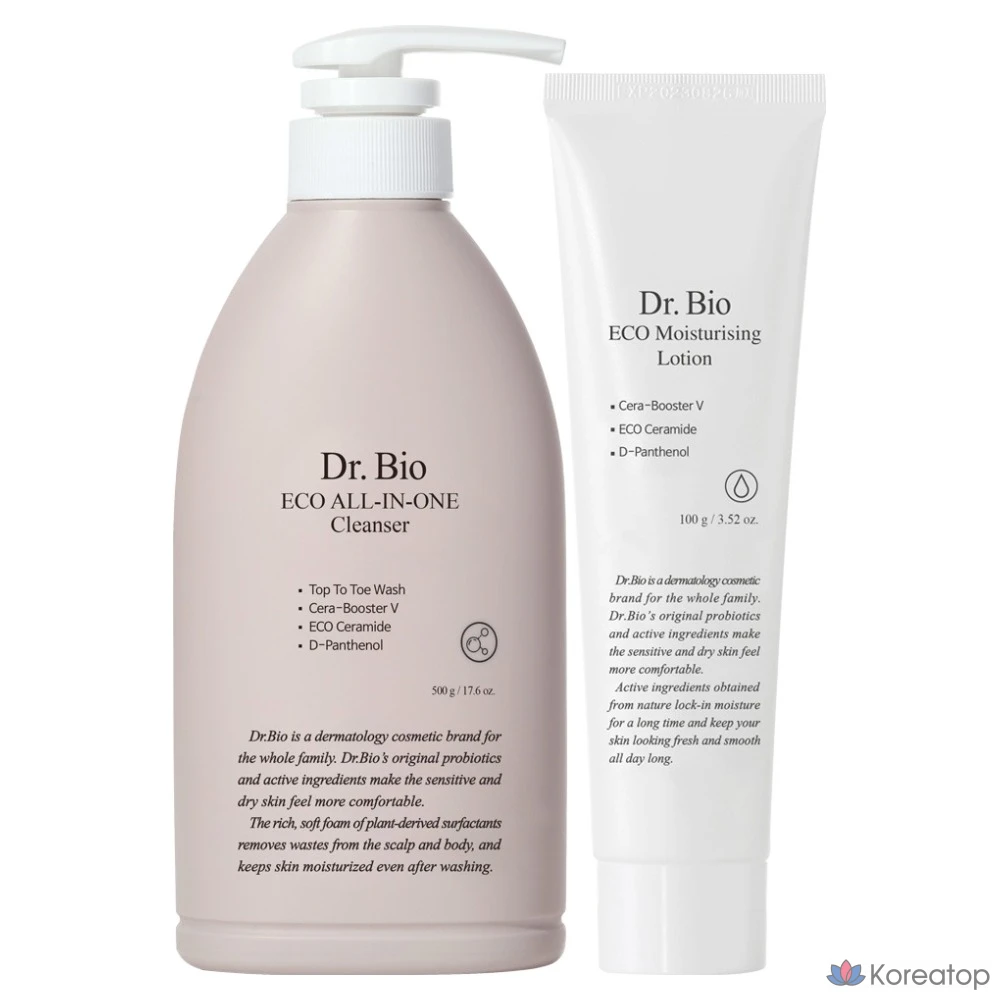 Набор для ухода Dr. Bio Baby All-in-one Cleanser 500g + Lotion 100g Set, 1 шт.