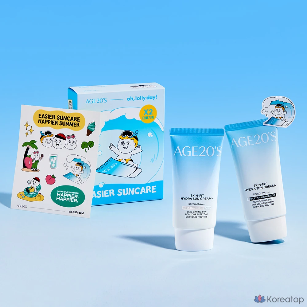 Солнцезащитный крем AGE 20S Orholiday Edition Skin Fit Moist Sun Cream Plus SPF50+ PA++++, 100 мл, 2 шт.