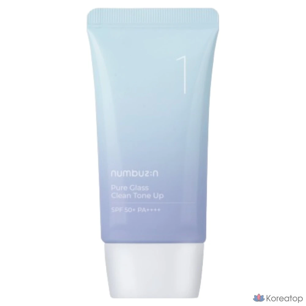 Тонер Numbuzin No.1 Glass Clear Tone-Up Sunscreen SPF50+ PA++++, 50 мл, 1 шт.