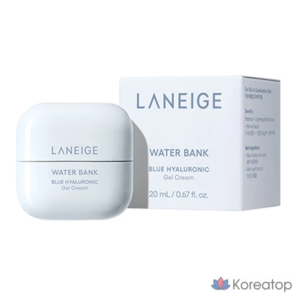 Гель-крем LANEIGE Water Bank Blue Hyaluronic, 20 мл, 1 шт.